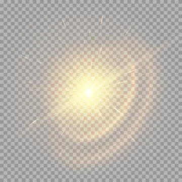 Explosion of the golden star Stock Illustration