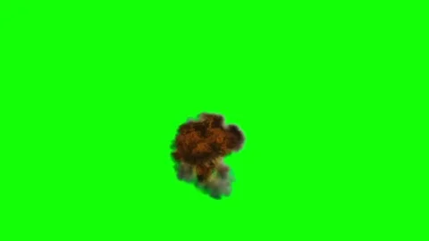 An explosion on a green background, 3d render Stock Footage 70751151