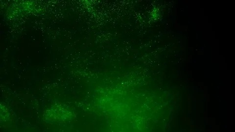 The explosion of green particles on a black background. Stock Footage 108147188