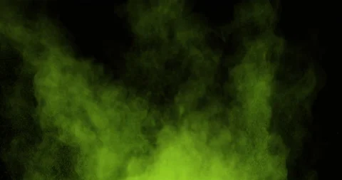 Explosion Of Green Powder Stock Footage 206048323