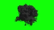 Explosion On Green Screen With Alpha Matte Stock Footage