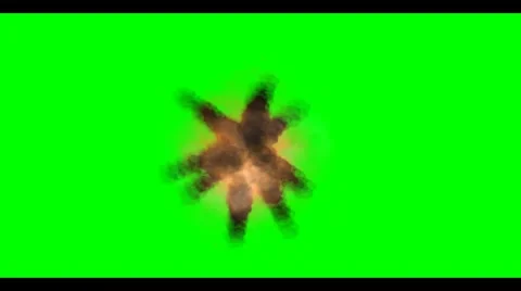 Explosion on green screen background Stock Footage