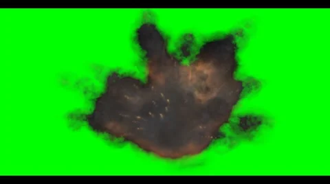 Explosion on Green Screen 스톡 동영상 1048111