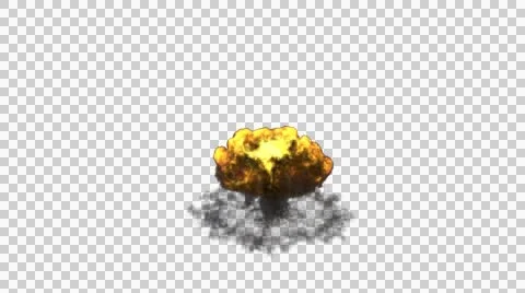 Explosion half top view with dust ring fired from Center Stock Footage 48413590