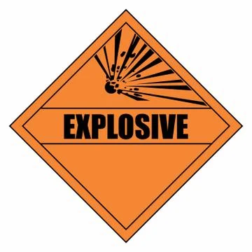 Explosion hazard sign Stock Illustration