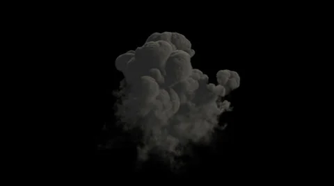 Explosion HD Fire and Smoke With Alpha Channel_Overhead Video stock 37214135
