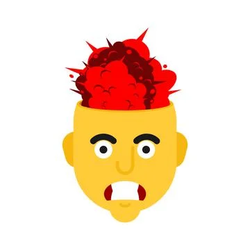 Explosion in head. Hate concept. Vector illustration Stock Illustration