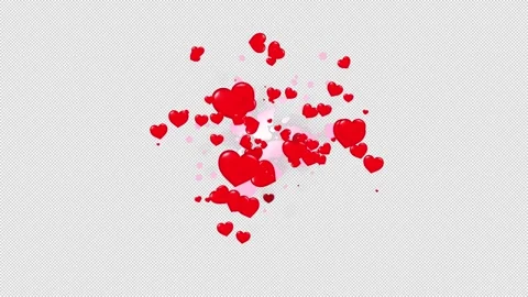 Explosion Hearts Stock Footage 301780546