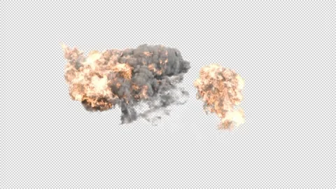 Explosion Huge Alpha Chanel 4K Stock-Footage 231463086
