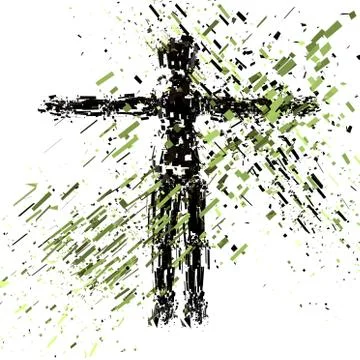 Explosion human Stock Illustration