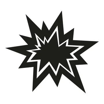 Explosion icon displaying burst effect and comic action Stock Illustration