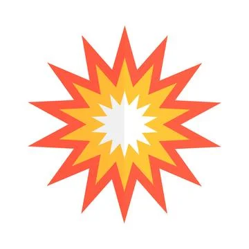 Explosion icon. Explosion impact. Bombing. Vector. Illustrazione stock