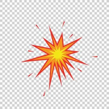 Explosion icon. Explosion impact. Bombing. Stock Illustration