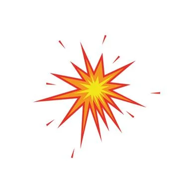Explosion icon. Explosion impact. Bombing. Vector. Stock Illustration
