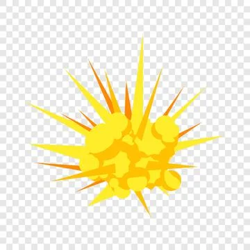 Explosion icon, flat style Stock Illustration
