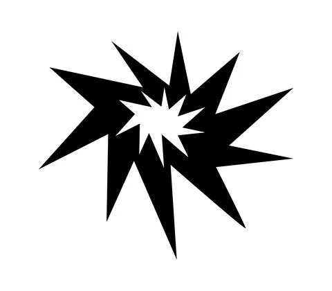 Explosion icon illustrated in vector on white background Illustrazione stock