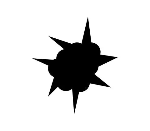 Explosion icon illustrated in vector on white background Stock Illustration