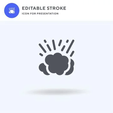 Explosion icon vector, filled flat sign, solid pictogram isolated on white, logo Stock Illustration