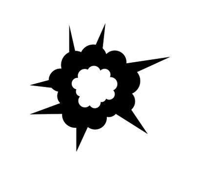 Explosion icon on white background Stock Illustration