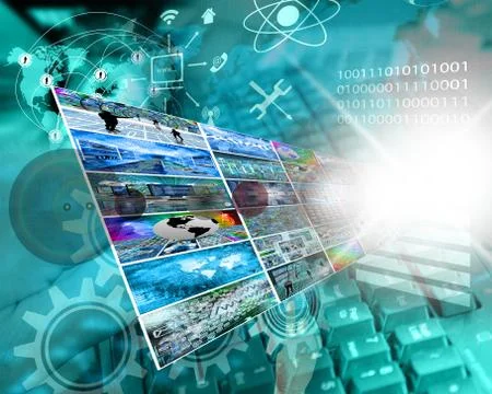 Explosion of the internet star Stock-Illustration