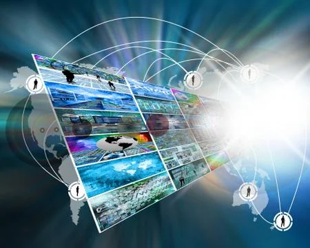 Explosion of the internet star Stock Illustration