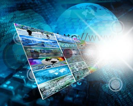 Explosion of the internet star Stock Illustration