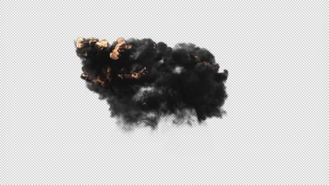 Explosion Large Alpha Channel 4K Video stock 231477300