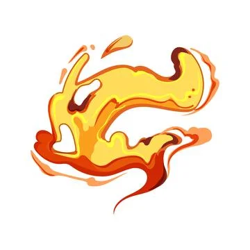 Explosion lava splash cartoon vector illustration Stock Illustration