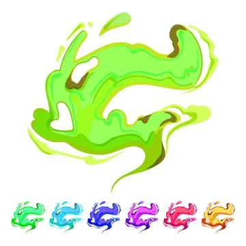 Explosion lava splash cartoon vector graphic Stockillustratie