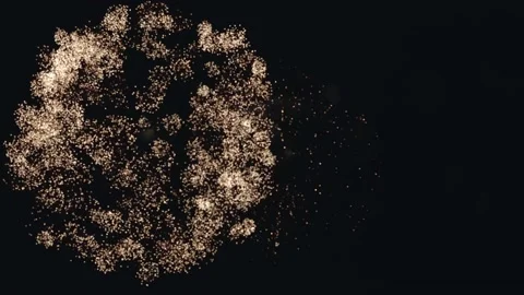Explosion of lights in different directions, salute in honor of the holiday Stock Footage 220321092