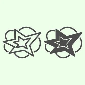 Explosion line and solid icon. Space Big Bang blast with flash outline style Ilustración de archivo