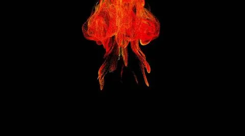 Explosion of liquid gaseous particles. 3d rendering of blast wave. Compute... 写真素材