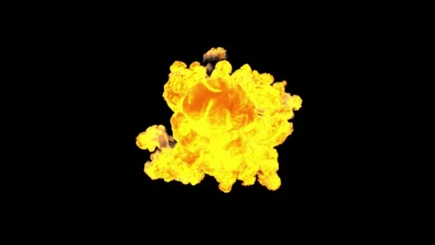 Explosion long clips 3 type for use on black, green screen with alpha matte.  Stock Footage 125446008