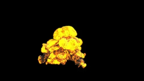 Explosion long clips 3 type for use on black, green screen with alpha matte.  Stock Footage 125629183
