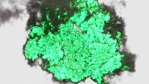 Explosion magic, Aerial explosion,Fire Burning, With Alpha Channel Stock Footage 242939467