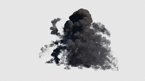 Explosion magic, Aerial explosion,Fire Burning, With Alpha Channel Stock Footage 243026775