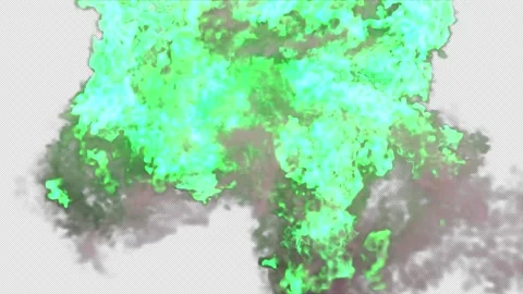 Explosion magic Simulations, Fire explosion, 3d render,  With Alpha Channel Stock Footage 301454312