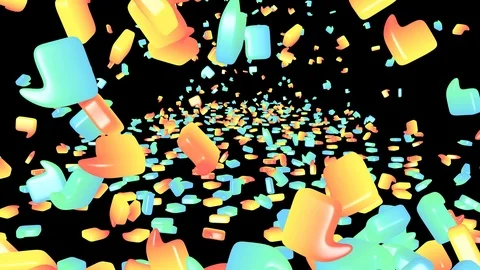 The explosion of messages in the online media space. Stock Footage 115874976