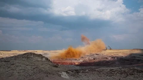 The explosion in the mine Video stock 64460911