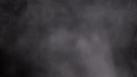 Explosion of Mixed Particles of Water Vapor Smoke Isolated on Black Background Stock Footage 235850467