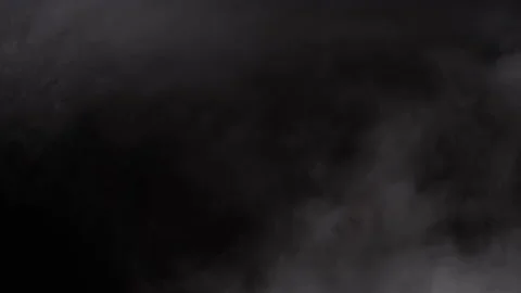 Explosion of Mixed Particles of Water Vapor Smoke Isolated on Black Background Stock Footage 236190690
