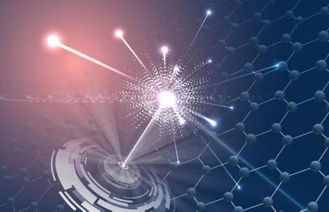 Explosion of a molecular particle Stock Illustration