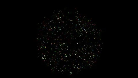 Explosion of multi-colored confetti. Confetti, tinsel on a black background Stock Photos