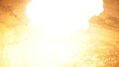 Explosion at night 2  Video stock 78009058
