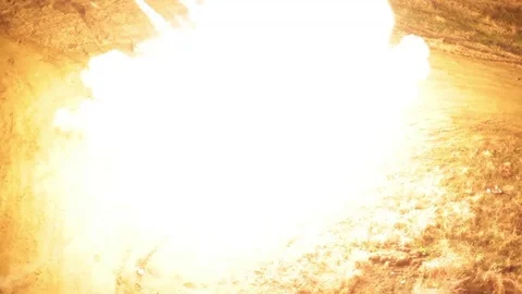 Explosion at night 3  Video stock 78009048