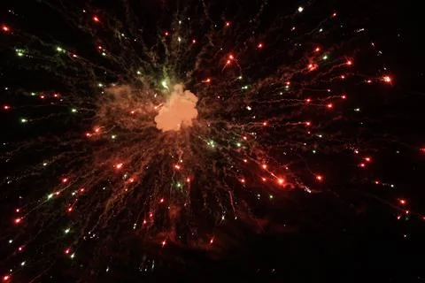 Explosion In Night Time Background Stock Photos