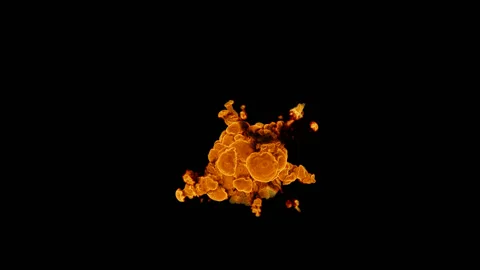 Explosion Nuclear Bomb, 3D Rendering, VFX Explosion Animation. Video stock 130756146
