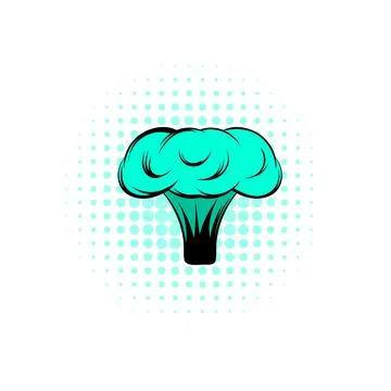 Explosion of nuclear bomb comics icon Illustrazione stock