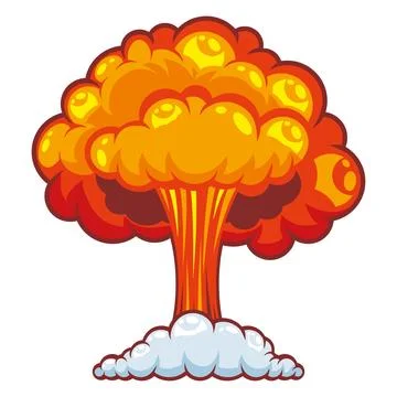 Explosion nuclear bomb Stock Illustration