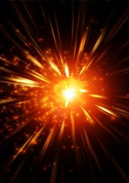 Explosion nuclear bomb in ocean Stock Photos